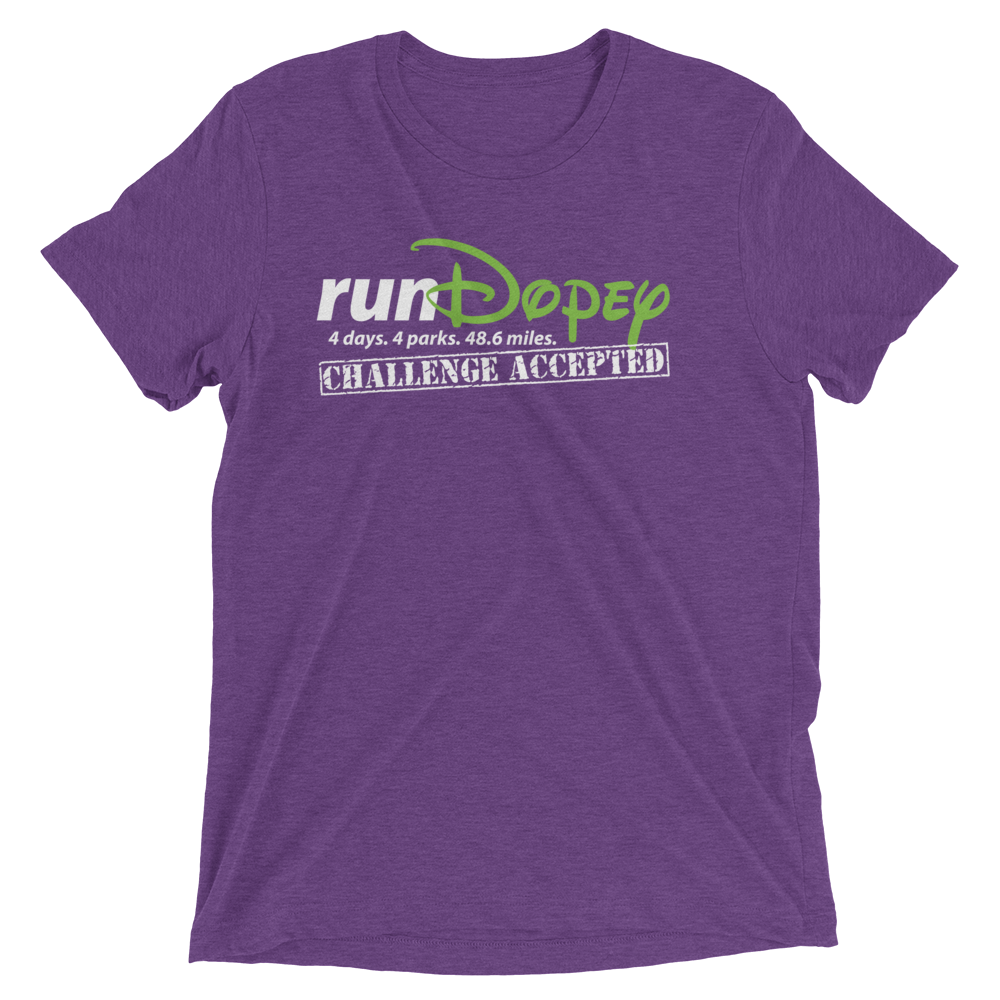 runDopey™ - Challenge Accepted - THE ORIGINAL - Bella+Canvas TriBlend Unisex Short sleeve t-shirt