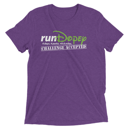 runDopey™ - Challenge Accepted - THE ORIGINAL - Bella+Canvas TriBlend Unisex Short sleeve t-shirt