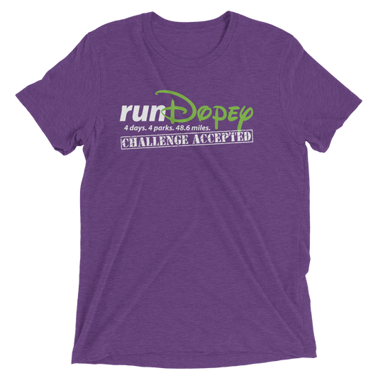 runDopey™ - Challenge Accepted - THE ORIGINAL - Bella+Canvas TriBlend Unisex Short sleeve t-shirt