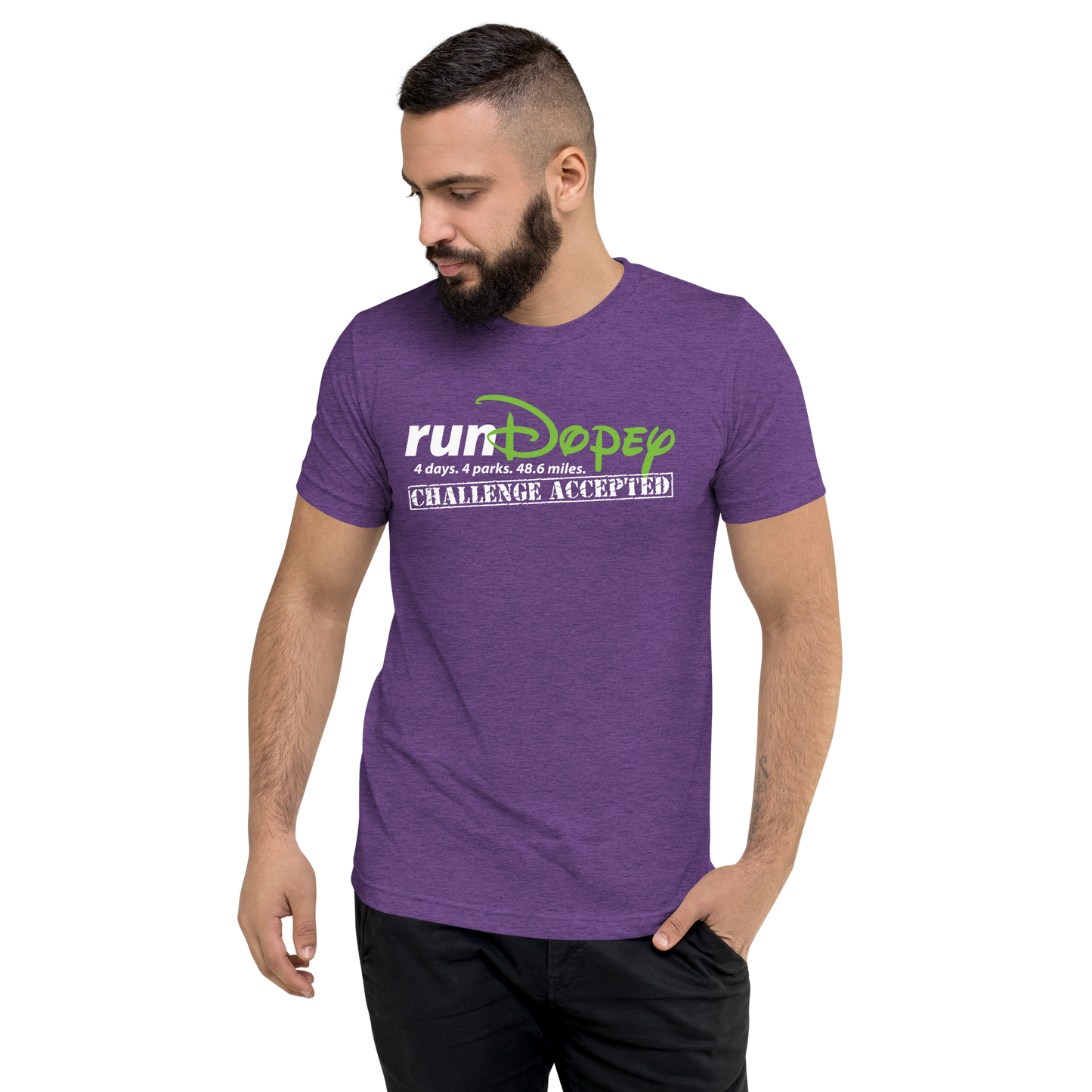 runDopey™ - Challenge Accepted - THE ORIGINAL - Bella+Canvas TriBlend Unisex Short sleeve t-shirt