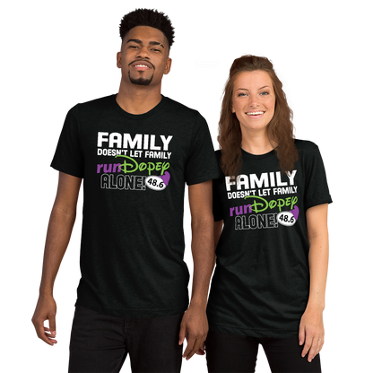 Family Doesn't Let Family runDopey Alone Bella+Canvas Unisex Triblend t-shirt