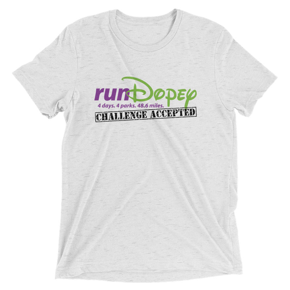 runDopey™ - Challenge Accepted - THE ORIGINAL - Bella+Canvas TriBlend Unisex Short sleeve t-shirt