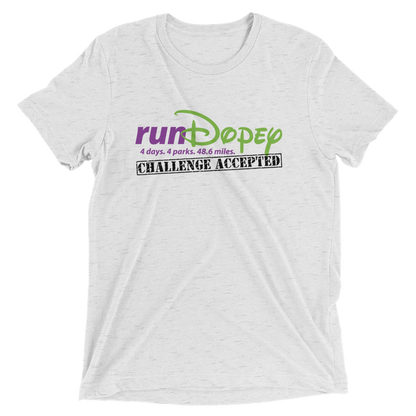 runDopey™ - Challenge Accepted - THE ORIGINAL - Bella+Canvas TriBlend Unisex Short sleeve t-shirt