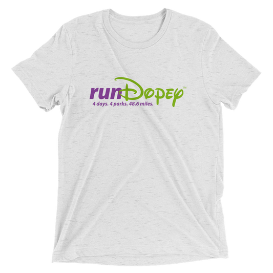 runDopey™ Unisex Tri-Blend Bella+Canvas t-shirt