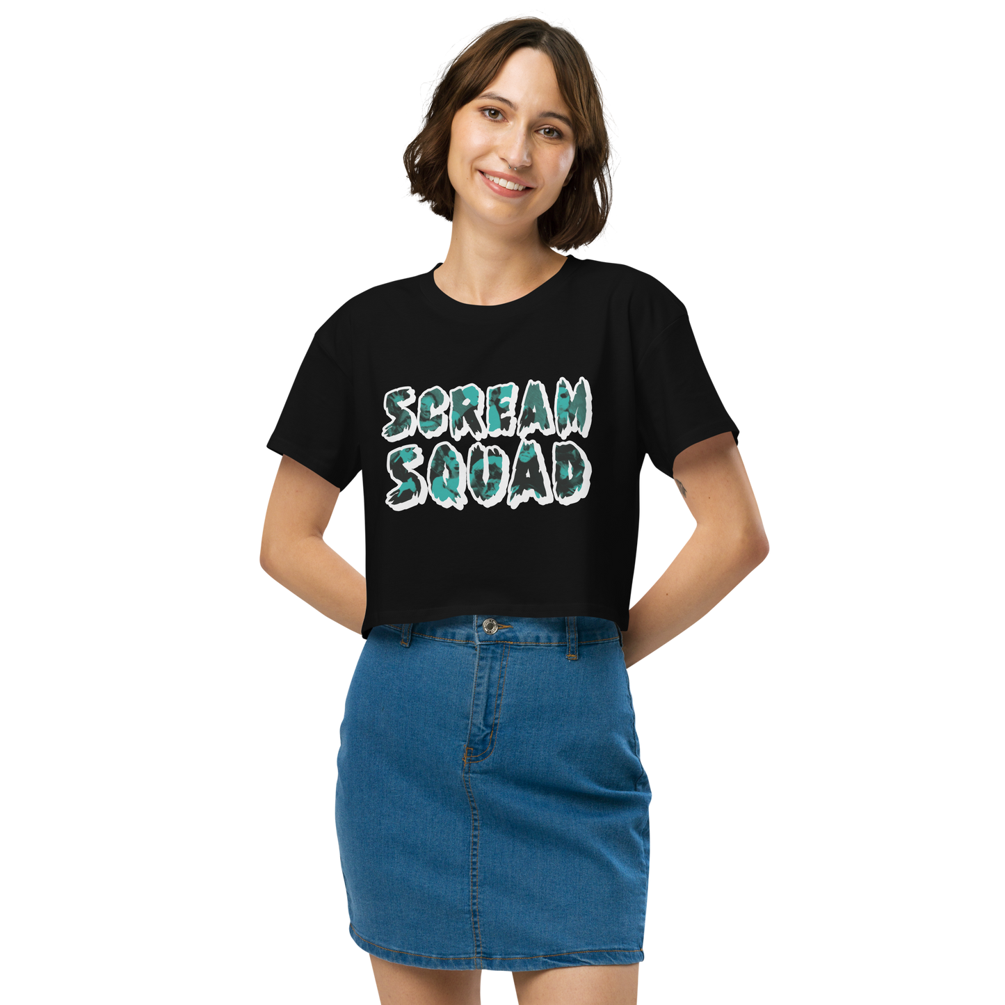 Scream Squad Monsters HHN 2023 Women’s crop top