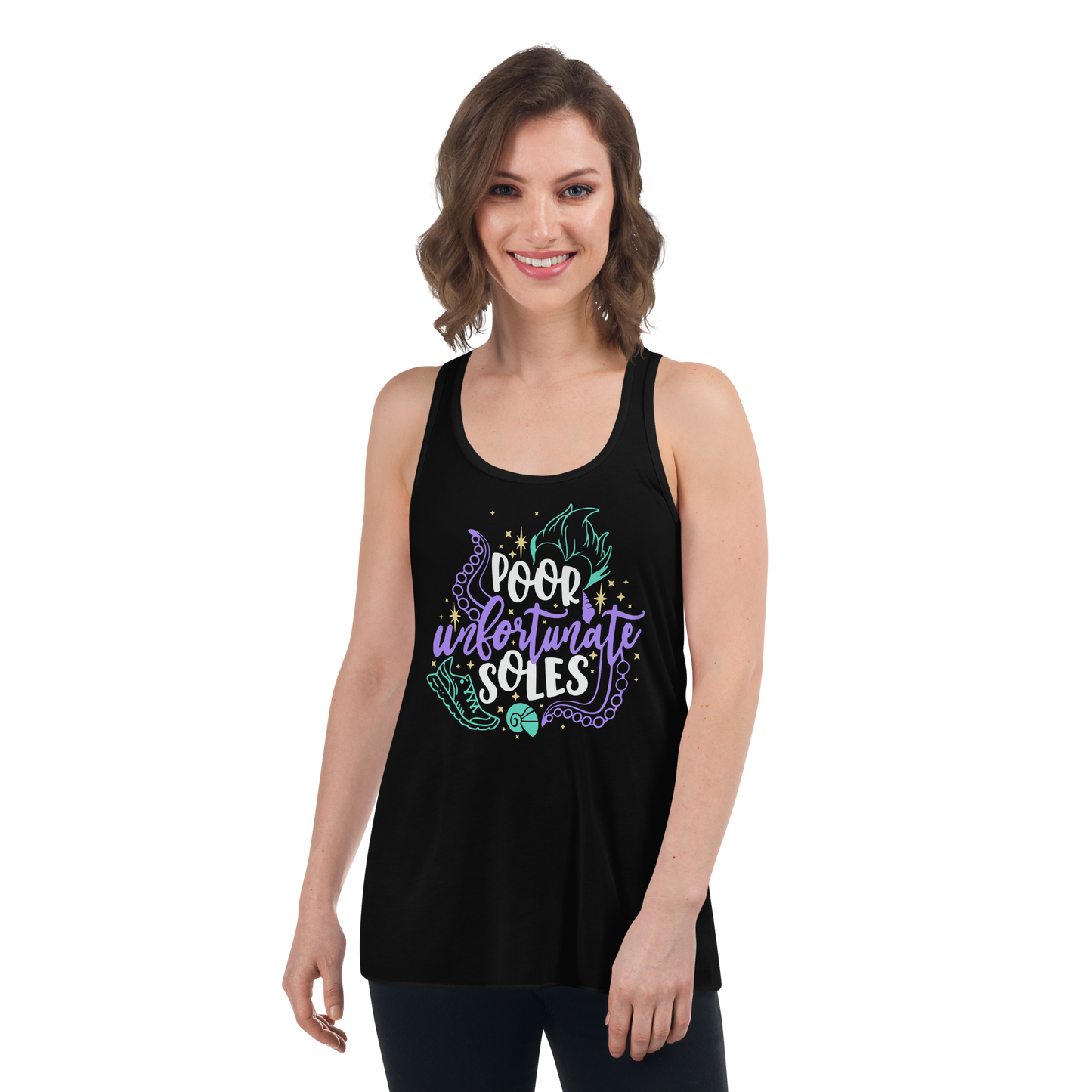 Poor Unfortunate SOLES - Ursula Inspired - Bella+Canvas Women's Flowy Racerback Tank