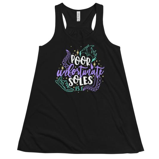 Poor Unfortunate SOLES - Ursula Inspired - 13.1 - Bella+Canvas Women's Flowy Racerback Tank