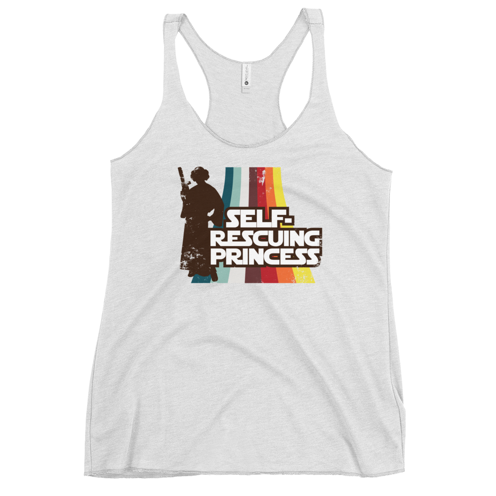 Self-Rescuing Princess - Next Level Apparel Women's Lightweight Racerback Tank