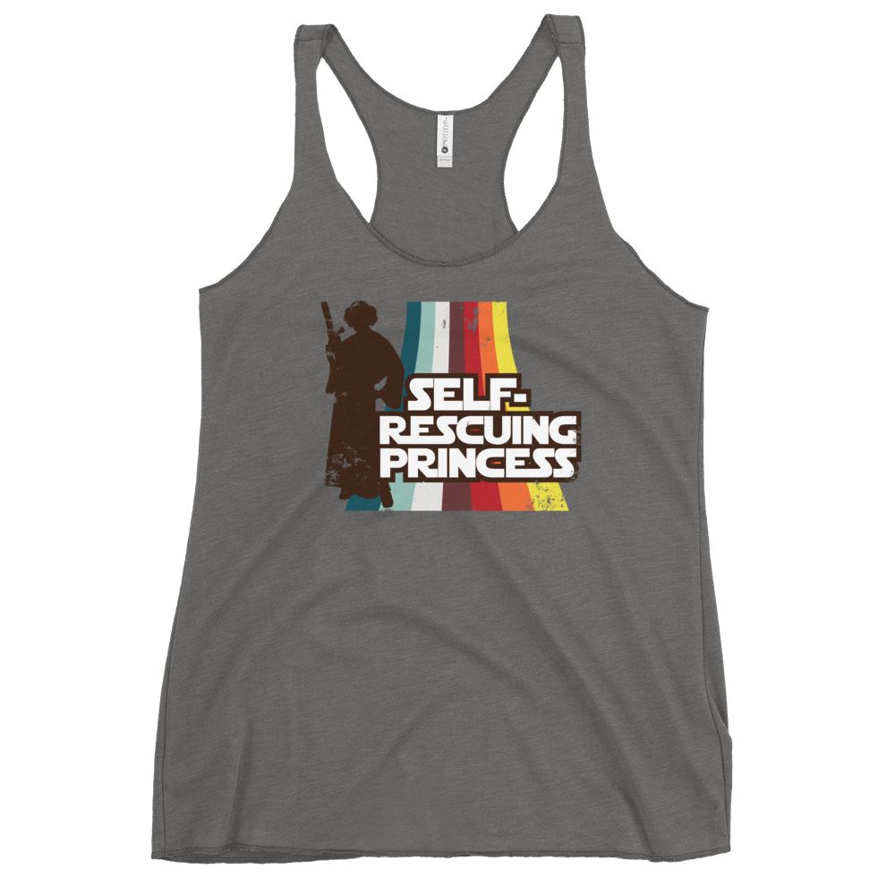 Self-Rescuing Princess - Next Level Apparel Women's Lightweight Racerback Tank