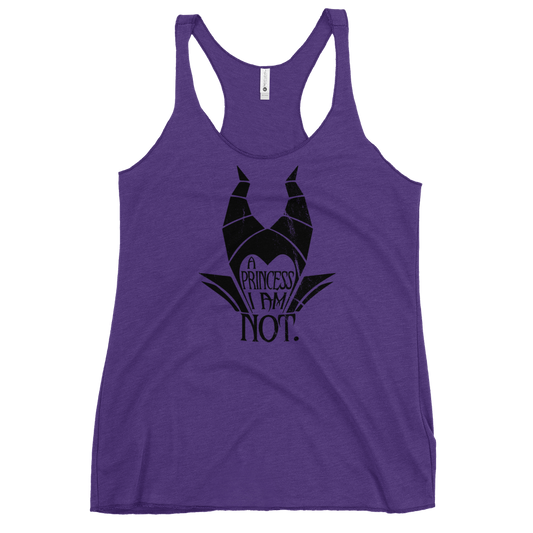 A Princess I Am NOT! Next Level Apparel Women's Racerback Tank