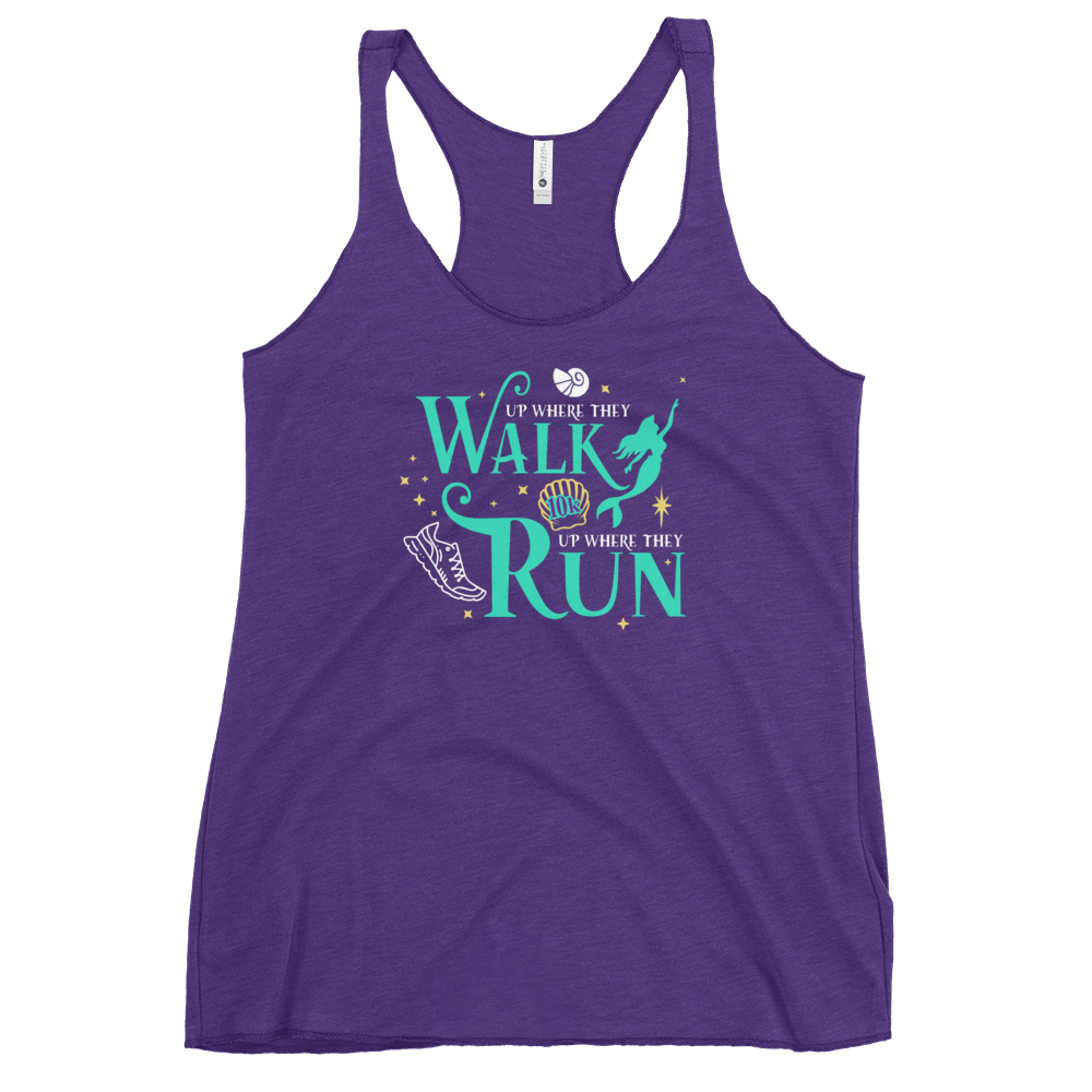 Up where they RUN 10k Little Mermaid Inspired Women's Racerback Tank