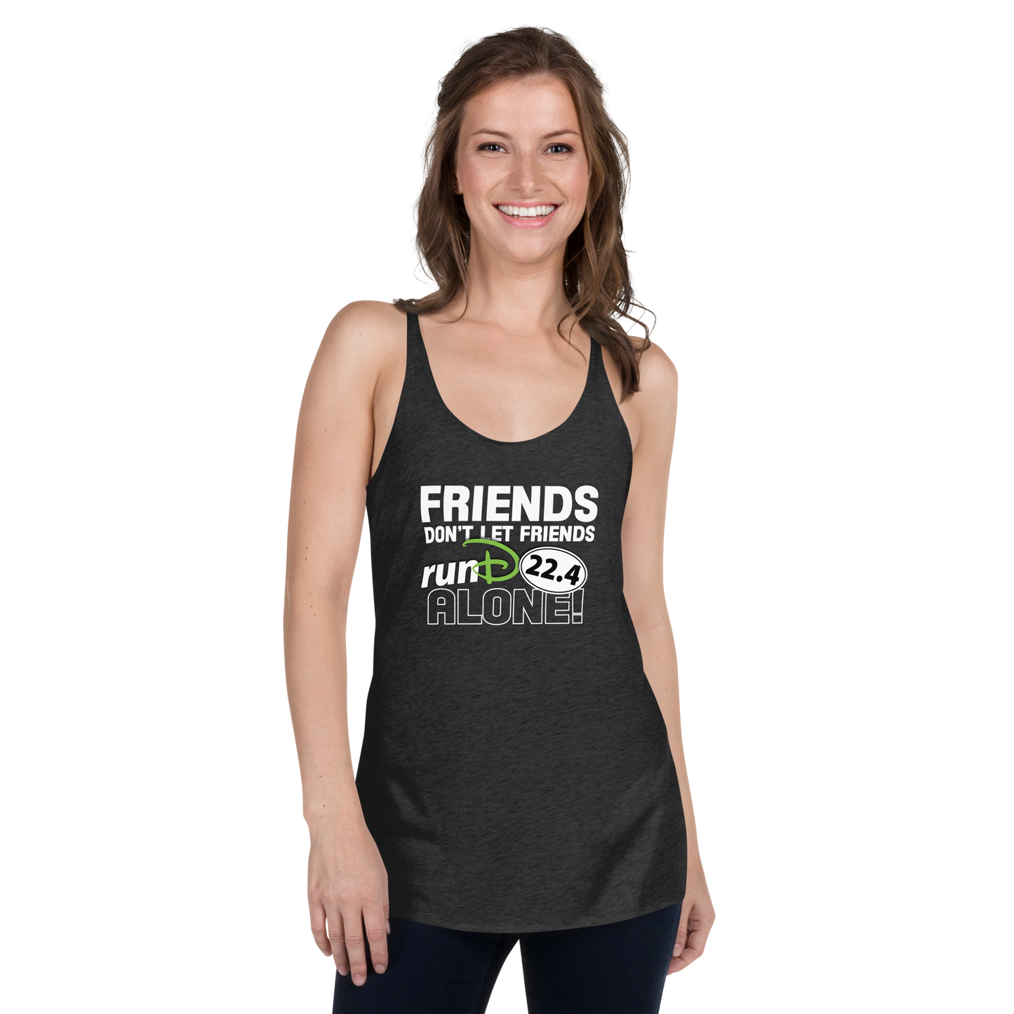 Friends Don't Let Friends runD Alone!!! - Next Level Women's Racerback Tank