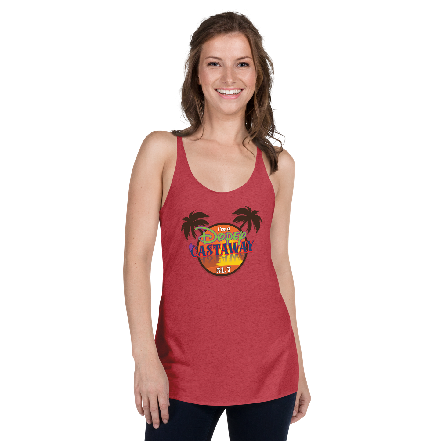 Dopey Castaway - Next Level Apparel Women's Racerback Tank