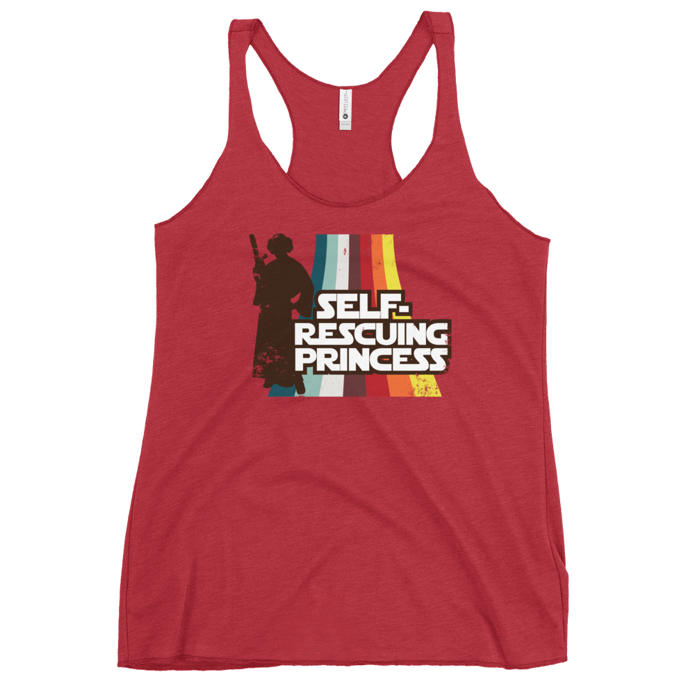 Self-Rescuing Princess - Next Level Apparel Women's Lightweight Racerback Tank