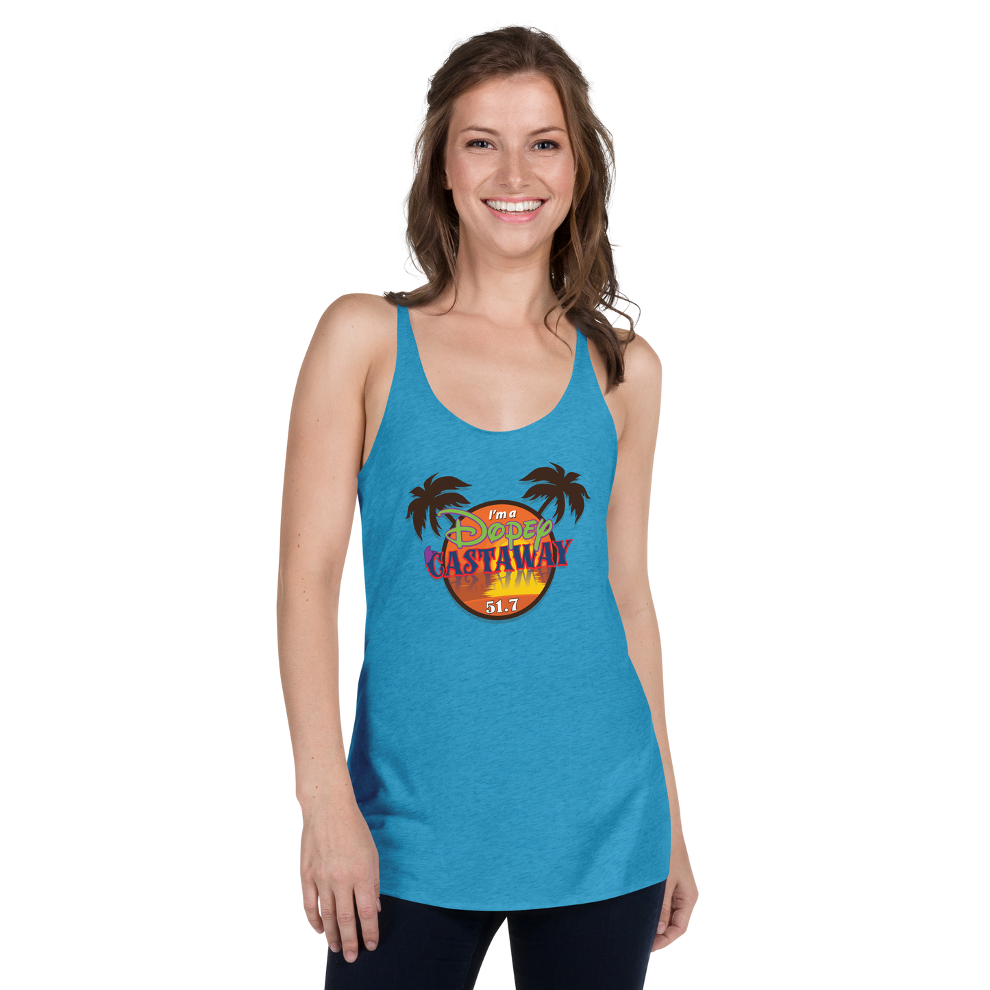 Dopey Castaway - Next Level Apparel Women's Racerback Tank