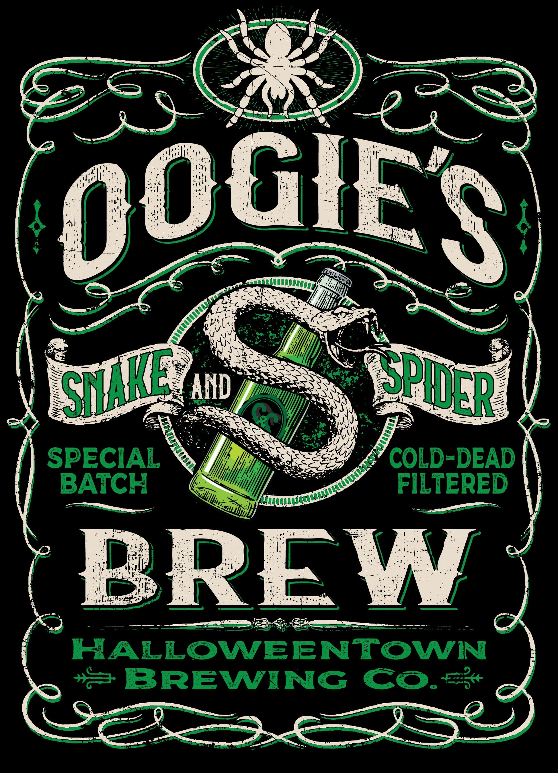 Oogie's Snake & Spider Brew - Oogie Boogie Inspired - Bella + Canvas Premium Short-Sleeve Unisex T-Shirt