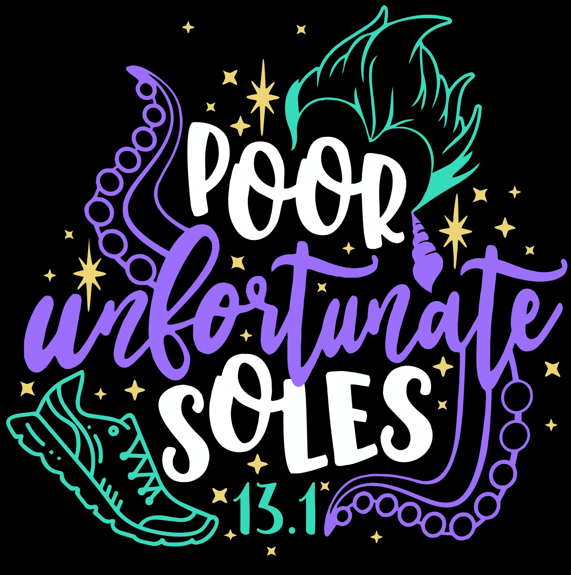 Poor Unfortunate SOLES - Ursula Inspired - 13.1 - Bella+Canvas Women's Flowy Racerback Tank