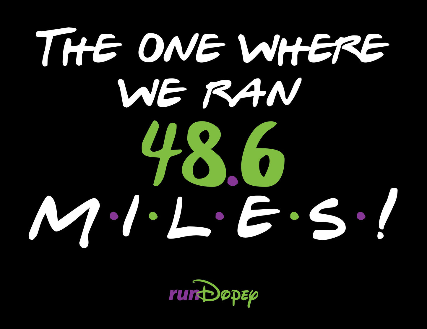 The One Where We Ran 48.6 Miles - runDopey - Friends Inspired - Bella+Canvas TriBlend Unisex Short sleeve t-shirt